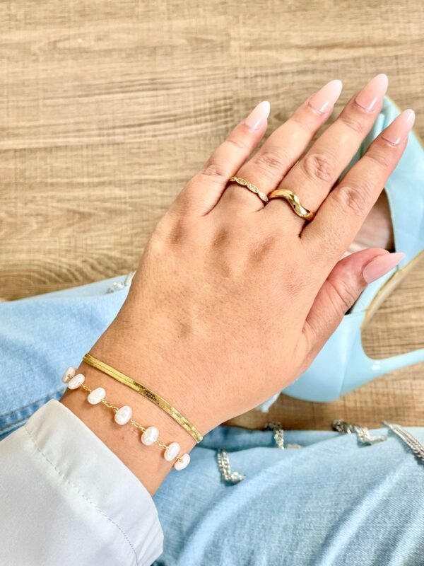 Pulseira fita ouro18k