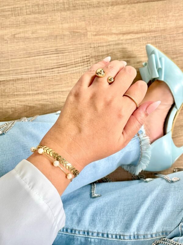 Pulseira pérolas ouro 18k