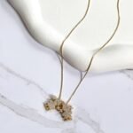 Colar filhos cravejado luxo ouro 18k