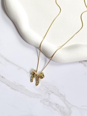 Colar laço ouro 18k