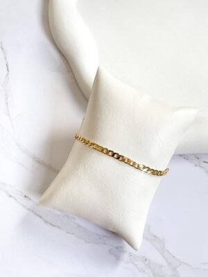Pulseira masculina elo ouro 18k