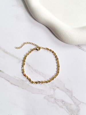 Pulseira cadeado ouro 18k