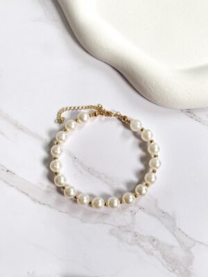Pulseira pérolas alta joalheria ouro 18k