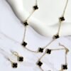 Pulseira trevos pretos ouro 18k - Imagem 2
