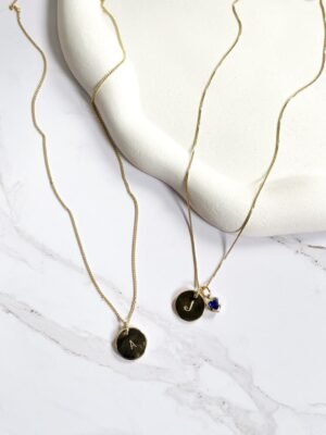 Kit colar personalizado ouro 18k
