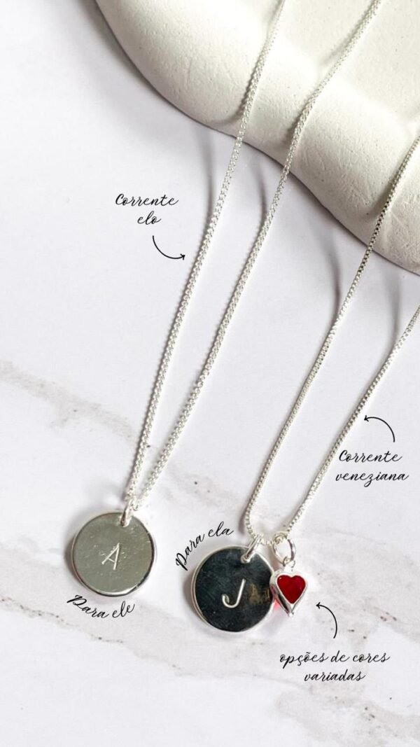 Kit colar medalha personalizada - Imagem 2