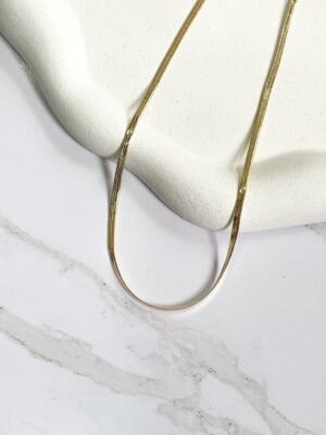 Choker fita 2mm ouro 18k