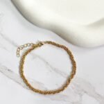 Pulseira cordão baiano ouro 18k