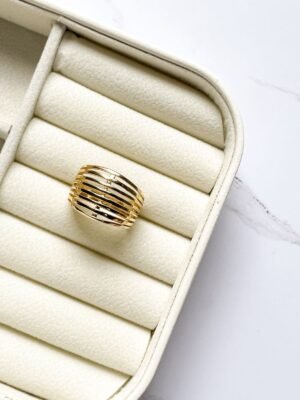 Anel fios ouro 18k