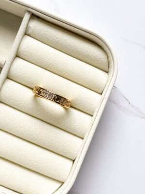 Anel inspiração Cartier ouro 18k