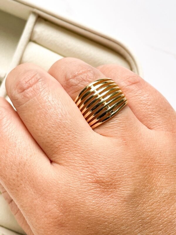 Anel fios ouro 18k - Imagem 2