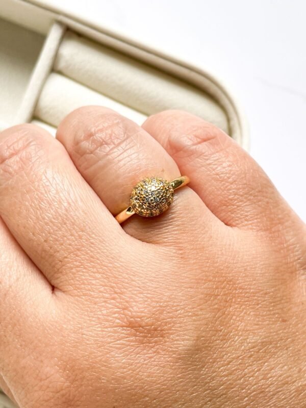 Anel chuveirinho ouro 18k - Imagem 2