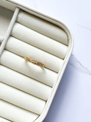Anel inspiração Tiffany ouro 18k
