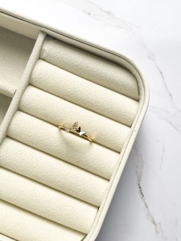 Anel borboletas ouro 18k
